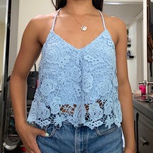 Lace detail top
